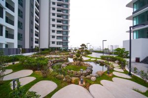 Cảnh quan sân vườn chung cư The Zen Residence