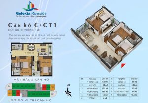 Thiết kế căn hộ 3 phòng ngủ Gelexia Riverside