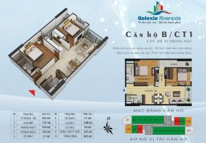 thiết kế căn hộ 2 ngủ Gelexia Riverside