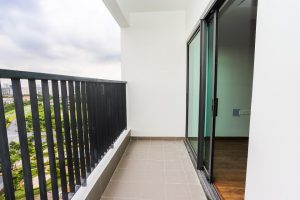 Ban công phòng khách chung cư the zen gamuda