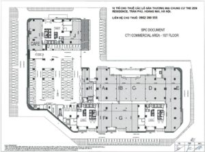 Mặt bằng sàn thương mại chung cư the zen residence