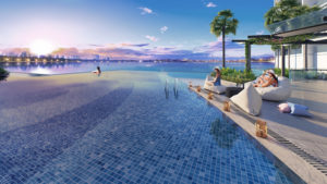 bể bơi vô cực chung cư the dandelion gamuda