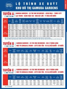 Lịch trình xe Bus gamuda gardens