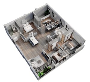 thiết kế căn 4 phòng ngủ feliz homes