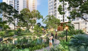 Vườn dạo bộ Feliz Homes Hoàng Mai