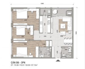 căn góc 3 phòng ngủ chung cư Hanoi Melody Linh Đàm