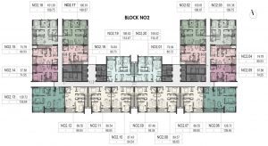 mặt bằng tầng điển hình tòa NO2